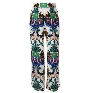 Figue Charlene White Multi Print Pant NEW